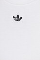 adidas Originals longsleeve din bumbac pentru copii alb JV7799