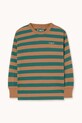 Tinycottons longsleeve bawełniany dziecięcy STRIPES SLEEVE KNIT TEE AW25.019 zielony AW25