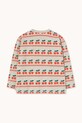 Chłopiec Tinycottons longsleeve bawełniany dziecięcy CHERRY PATTERN RIB TEE AW25.219 biały