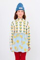 Tinycottons longsleeve dziecięcy APPLES RIB MOCKNECK wzorzyste beżowy AW25.238