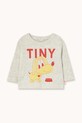 Tričko s dlhým rukávom pre bábätká Tinycottons PUPPY GRAPHIC BABY TEE melanž sivá AW25.321