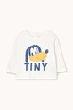 Tinycottons longsleeve bawełniany niemowlęcy TINY DOG GRAPHIC BABY TEE nadruk biały AW25.322
