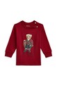 Polo Ralph Lauren longsleeve bawełniany niemowlęcy nadruk czerwony 320981265001