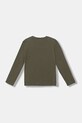 Napapijri longsleeve bawełniany dziecięcy S-CHAMOIS NP0A4HYKG0A1.134.172 zielony AW25