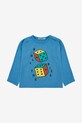 Bobo Choses longsleeve din bumbac pentru bebeluși Roll The Dice print albastru 225AB036