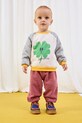 Bobo Choses longsleeve bawełniany niemowlęcy Lucky Clover nadruk biały 225AB041