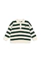 Konges Sløjd longsleeve bawełniany dziecięcy MANIS KNIT POLO wzorzyste zielony KS103898.9BYA