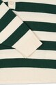 Konges Sløjd longsleeve bawełniany dziecięcy MANIS KNIT POLO zielony KS103898.9BYA