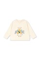 Konges Sløjd longsleeve bawełniany dziecięcy LIN LS TEE GOTS nadruk beżowy KS103859.9BYA