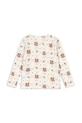 Konges Sløjd longsleeve bawełniany dziecięcy MINNIE BLOUSE GOTS KS103915.9BYA beżowy AW25