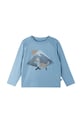 Reima longsleeve copii Kouluun print albastru 5200376A.9BYA