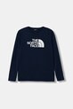 Παιδικό μακρυμάνικο The North Face TEEN EASY LS TEE στάμπα σκούρο μπλε NF0A89J28K21