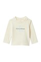 Лонгслив для младенцев Calvin Klein Jeans с эластаном бежевый IN0IN00335.9BYA