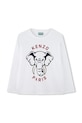Kenzo Kids longsleeve bawełniany dziecięcy nadruk biały K61493.86.108