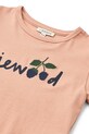Liewood longsleeve bawełniany dziecięcy Apia Placement Longsleeve T-shirt pomarańczowy LW20213.9BYA