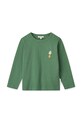 Liewood longsleeve bawełniany dziecięcy Apia Placement Longsleeve T-shirt LW20213.9BYA zielony AW25