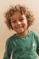 Liewood longsleeve din bumbac pentru copii Apia Placement Longsleeve T-shirt LW20213.9BYA verde