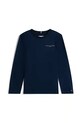 Tommy Hilfiger longsleeve din bumbac pentru copii KS0KS00655.92.122.9BYA bleumarin AW25