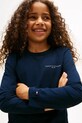 Băieți Tommy Hilfiger longsleeve din bumbac pentru copii KS0KS00655.92.122.9BYA bleumarin