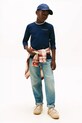 Tommy Hilfiger longsleeve din bumbac pentru copii KS0KS00655.92.122.9BYA bleumarin