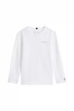 Дитячий бавовняний лонгслів Tommy Hilfiger KS0KS00655.128.176.9BYA білий AW25