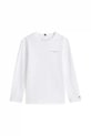 Tommy Hilfiger longsleeve din bumbac pentru copii KS0KS00655.128.176.9BYA alb AW25