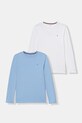 Детска блуза с дълги ръкави Tommy Hilfiger (2 броя) памук син UK0UK00077.9BYA