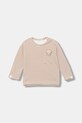United Colors of Benetton longsleeve niemowlęcy wzorzyste brązowy 35CUA106N.W.seasonal