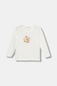 United Colors of Benetton longsleeve bawełniany niemowlęcy nadruk biały 3ATNA106K.W.seasonal