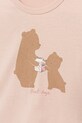 Chłopiec United Colors of Benetton longsleeve bawełniany niemowlęcy 3ATNA106L.W.seasonal różowy