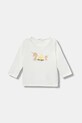 United Colors of Benetton longsleeve bawełniany niemowlęcy nadruk biały 3ATNA106O.W.seasonal