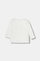 United Colors of Benetton longsleeve din bumbac pentru bebeluși 3ATNA106O.W.seasonal alb AW25