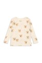 Konges Sløjd longsleeve bawełniany dziecięcy MINNIE BLOUSE GOTS KS105190.9BYA beżowy AW25