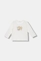 United Colors of Benetton longsleeve bawełniany niemowlęcy nadruk biały 3ATNA105L.W.reproposed