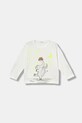 United Colors of Benetton longsleeve bawełniany niemowlęcy nadruk biały 3ATNA106R.W.Seasonal