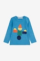 Bobo Choses longsleeve niemowlęcy Wooden Toy 225FB002 niebieski AW25