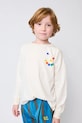 Bobo Choses longsleeve bawełniany dziecięcy Thanks nadruk beżowy 225FC001