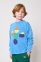 Bobo Choses longsleeve dziecięcy Wooden Toy z elastanem niebieski 225FC002