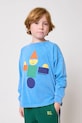 Bobo Choses longsleeve dziecięcy Wooden Toy z elastanem niebieski 225FC002