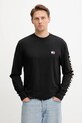 Tommy Jeans pamut hosszúujjú pamut fekete DM0DM21591