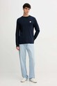 Tričko s dlhým rukávom Calvin Klein Jeans LV040EM217 tmavomodrá AW25