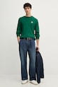 Calvin Klein Jeans longsleeve bărbătesc cu bumbac LV040EM217 verde SS26