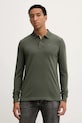 Tommy Jeans longsleeve din bumbac uni verde DM0DM20232