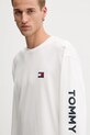 Tommy Jeans longsleeve din bumbac bej DM0DM21976