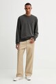 Tommy Jeans longsleeve din bumbac DM0DM21976 gri AW25