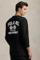 Bavlněné tričko s dlouhým rukávem Polo Ralph Lauren Lscnclsm2 Long Sleeve 710972612 černá AW25