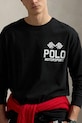 Bavlněné tričko s dlouhým rukávem Polo Ralph Lauren Lscnclsm2 Long Sleeve černá 710972612