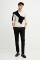 Karl Lagerfeld longsleeve din bumbac 554200.755001 bej AW25