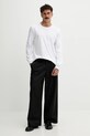 Diesel longsleeve bawełniany T-MADJUST-LS-T1 A18723.0PJBG biały AW25
