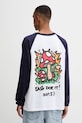 MSGM longsleeve bawełniany nadruk biały 3940MM78.257798